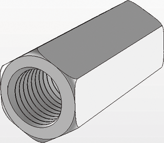 Koppelstuk M6 25stuks